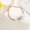 Ceramic conch bracelet, elastic bracelet, seaside accessory bracelet for little girls, women's style, colorful crystal bracelet Specification image